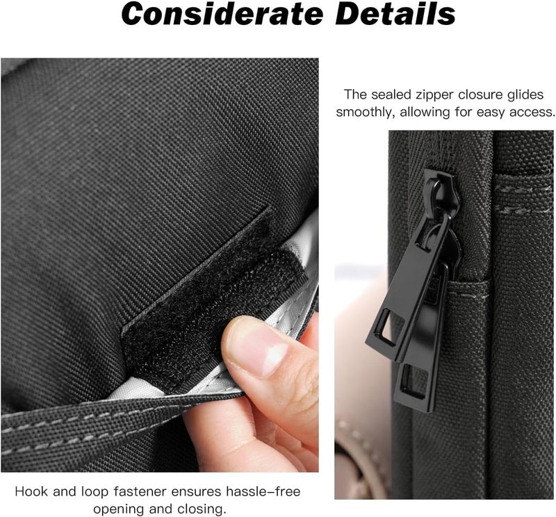 Dadanism 13 Inch Tablet Sleeve Bag Carrying Case for iPad Pro 13" M4 2024, iPad Air 13", iPad Pro 12.9", Samsung Galaxy Tab S10+ Plus/S9 FE+/S9+ Plus 12.4", Remarkable Paper Pro 11.8", Black - Image 5